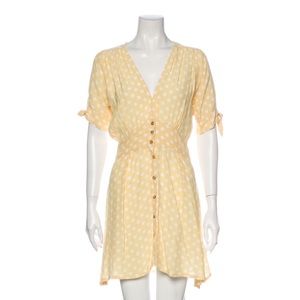 Faithfull The Brand - yellow polka dot dress